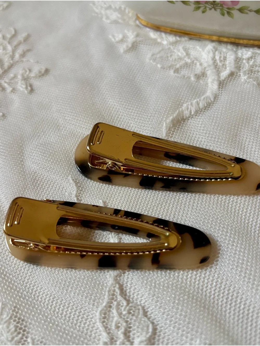 Faux Tortoiseshell Hair Clips